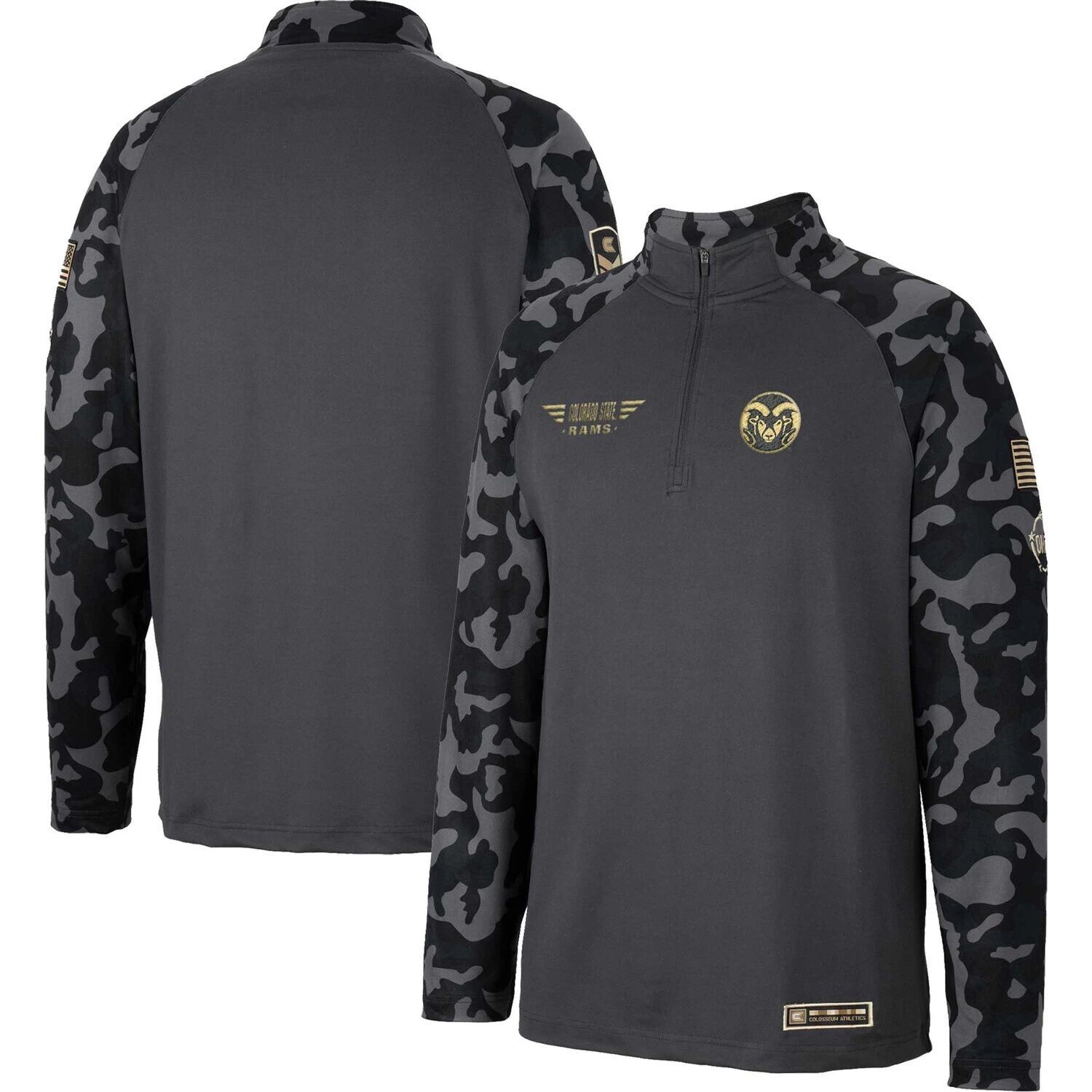

Мужская темно-серая куртка Colorado State Rams OHT Military Appreciation Long Range с молнией на четверть длины реглан Colosseum, Серый, Мужская темно-серая куртка Colorado State Rams OHT Military Appreciation Long Range с молнией на четверть длины реглан