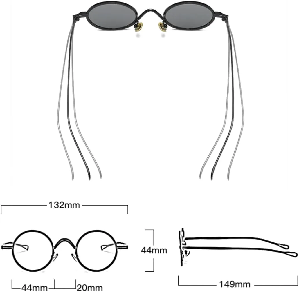 

Ретро металлические круглые панк-солнцезащитные очки для женщин с прозрачными линзами, защищающими от Blu-ray, оправа для мужчин с защитой от UV400 HHZZYVY, Gun Clear