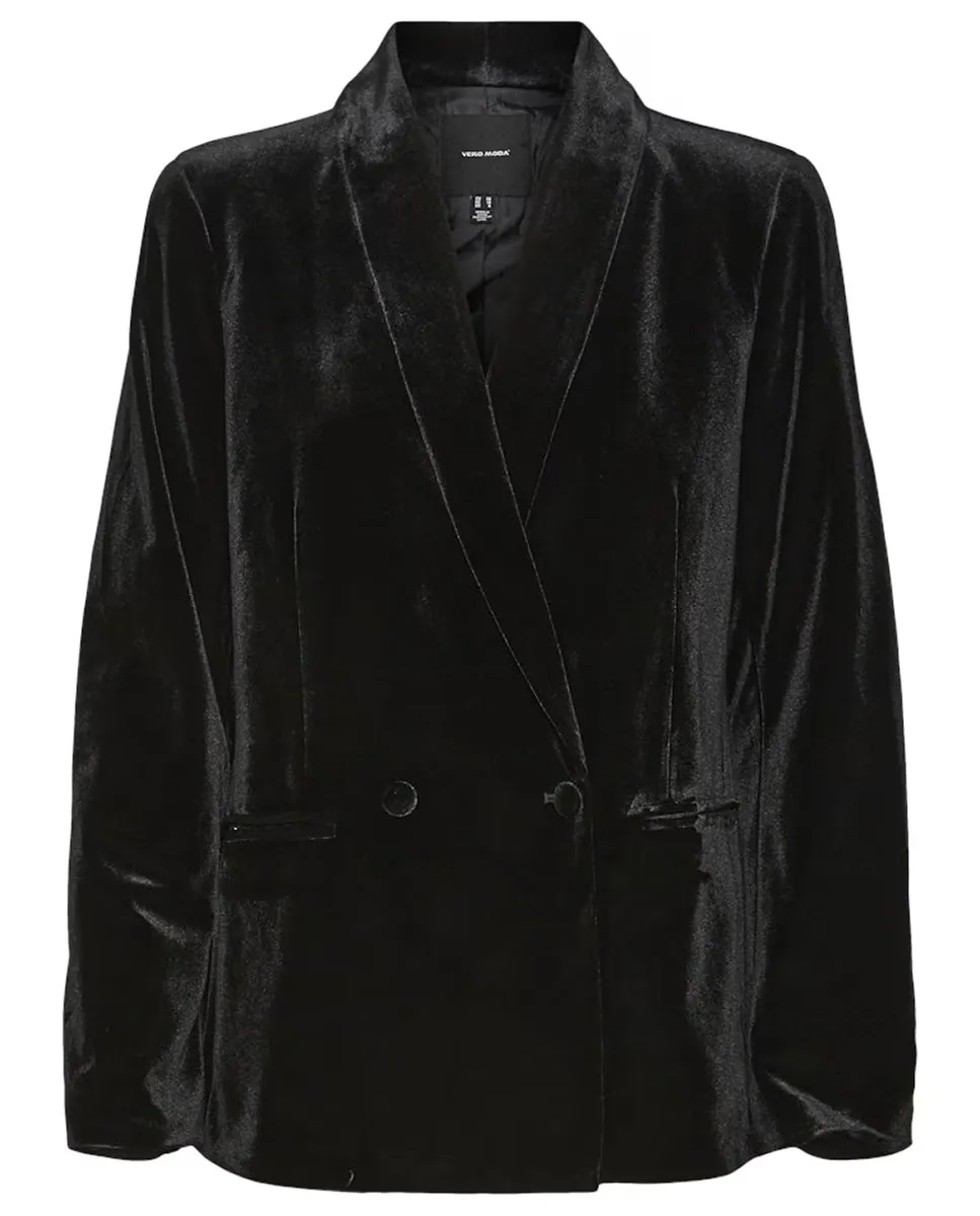 

Женский бархатный блейзер Vero Moda, черный
