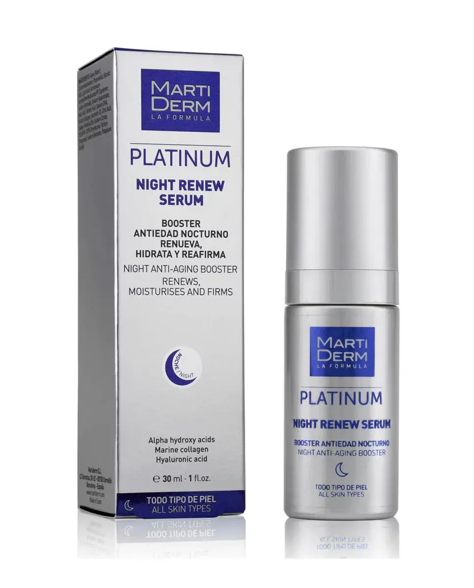 Сыворотка MartiDerm — Ночной антивозрастной Night Renew Platinum, 30 мл — фото 2