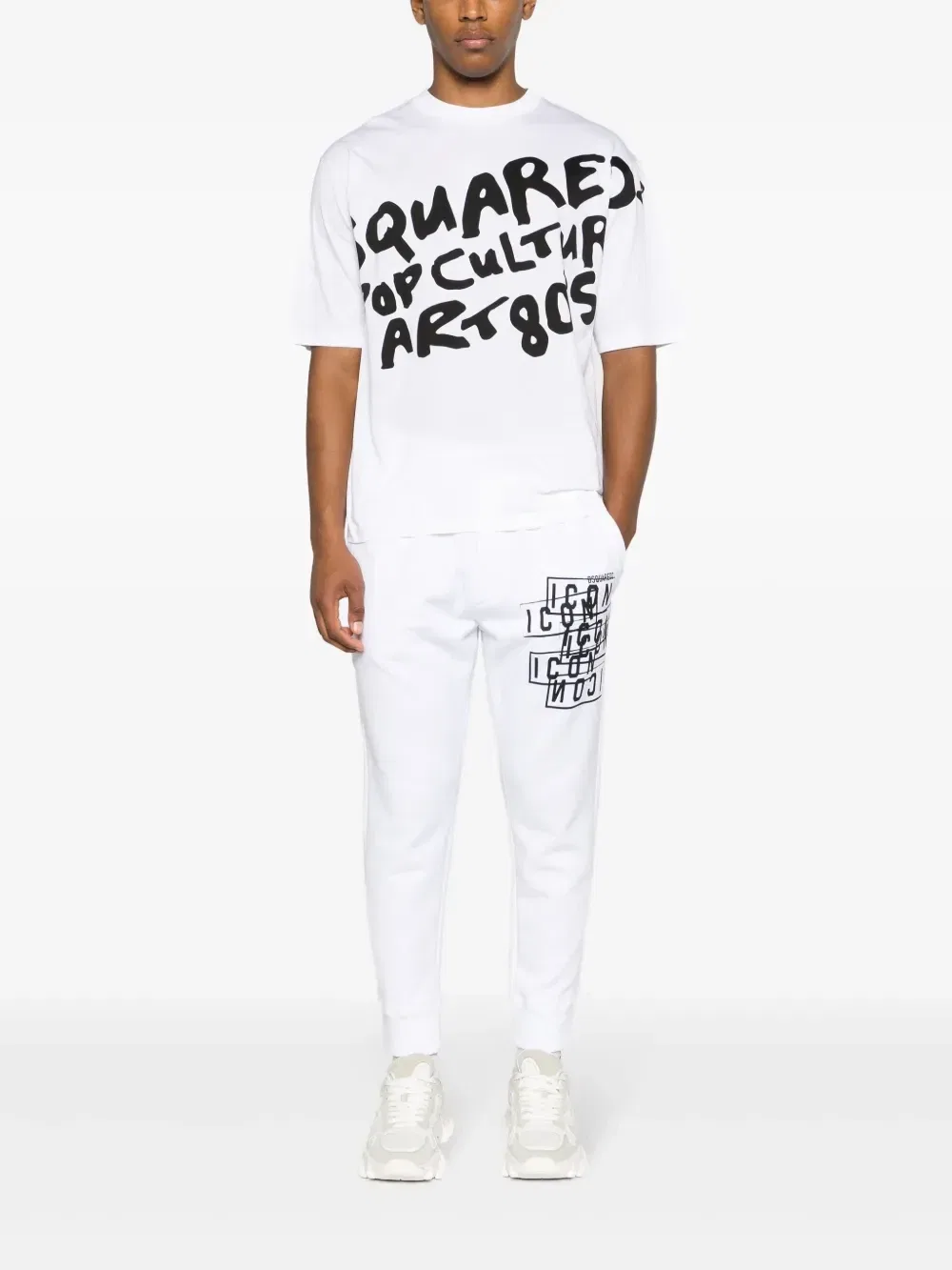 Спортивные брюки с принтом Icon Dsquared2, белый — фото 2