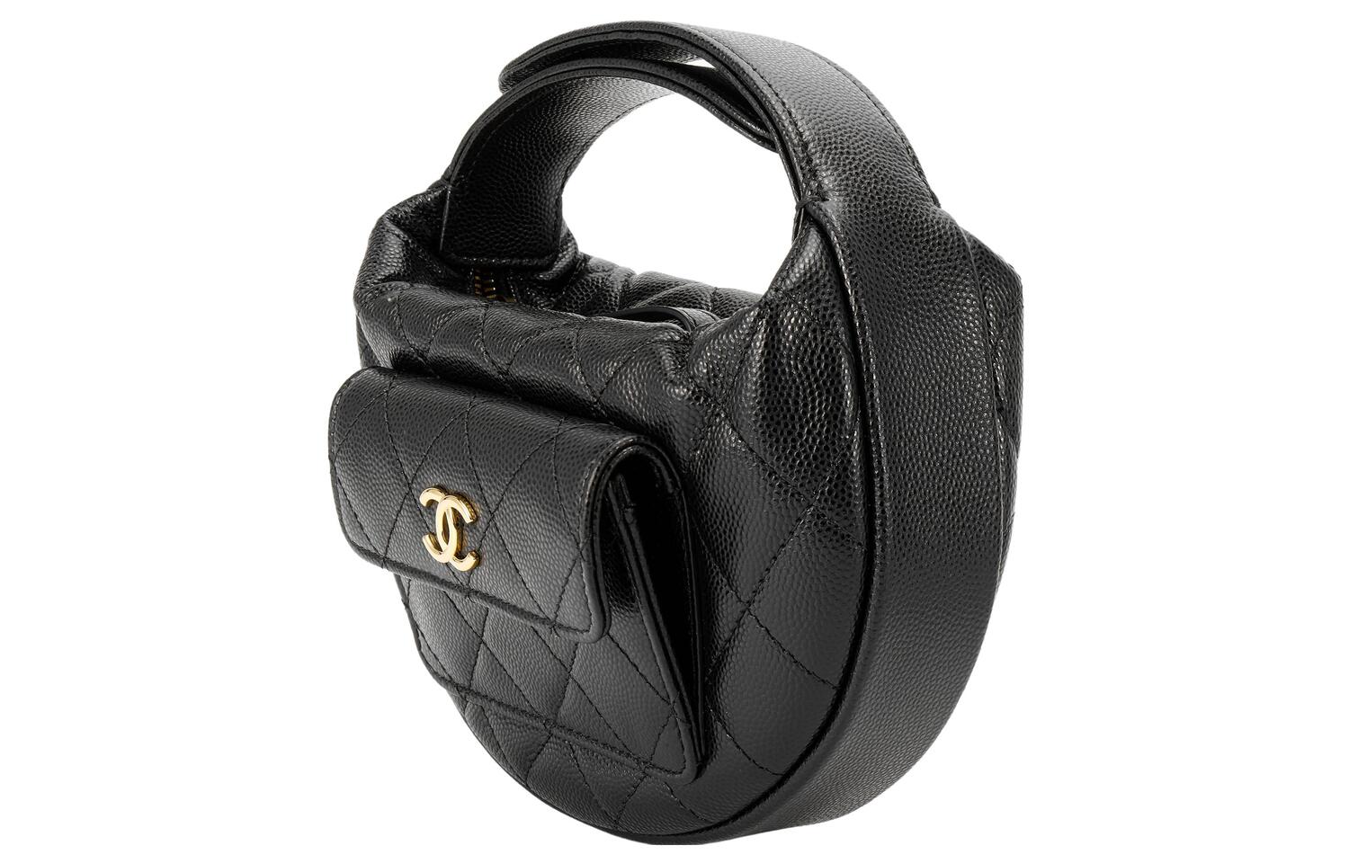 CHANEL Мини клатч из личи и кавиарной кожи — фото 2