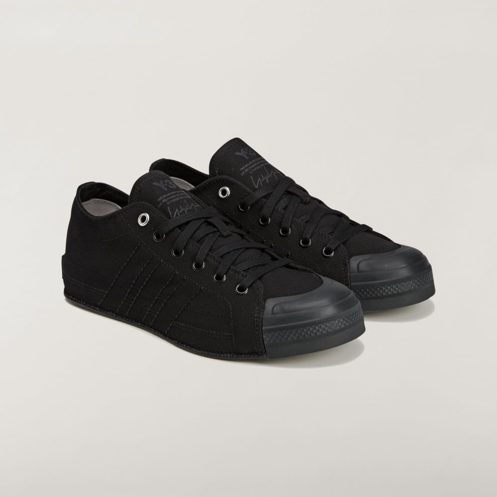 Кроссовки Adidas Y-3 Nizza Lo, цвет Black/Black/Black — фото 4