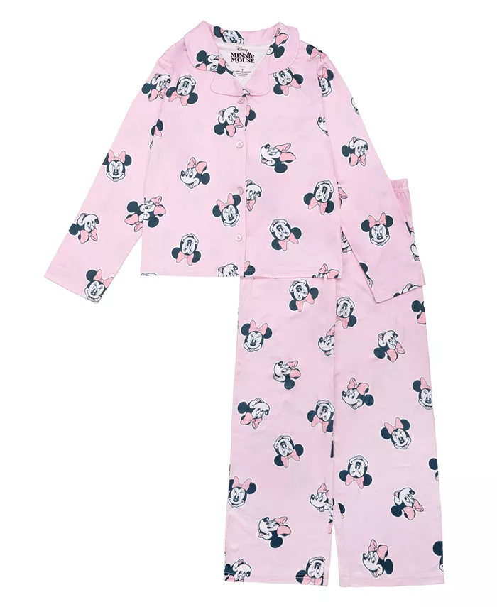 

Пижамный комплект с пуговицами для девочек постарше Minnie Mouse, мультиколор