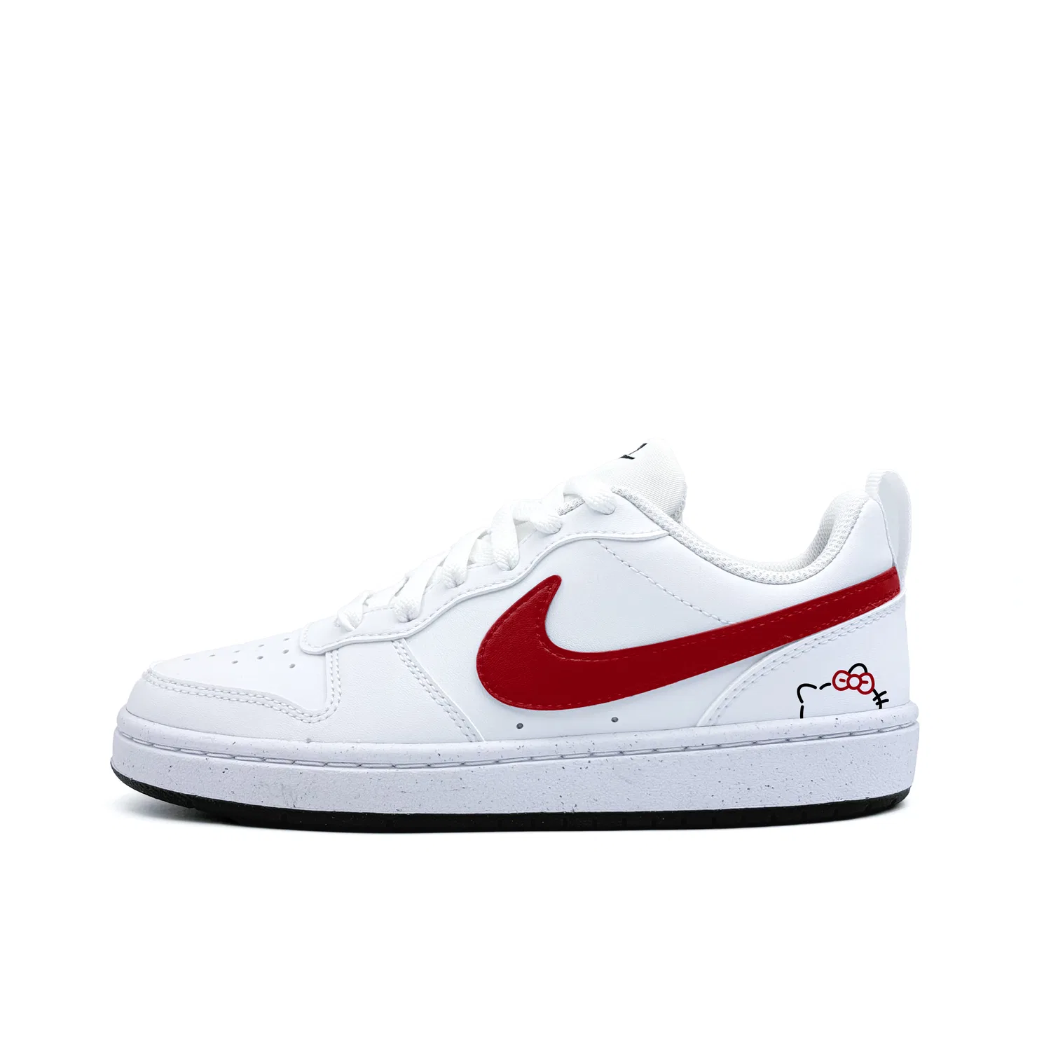 Детские кеды для скейтбординга Nike Court Borough Red Kitten White Red