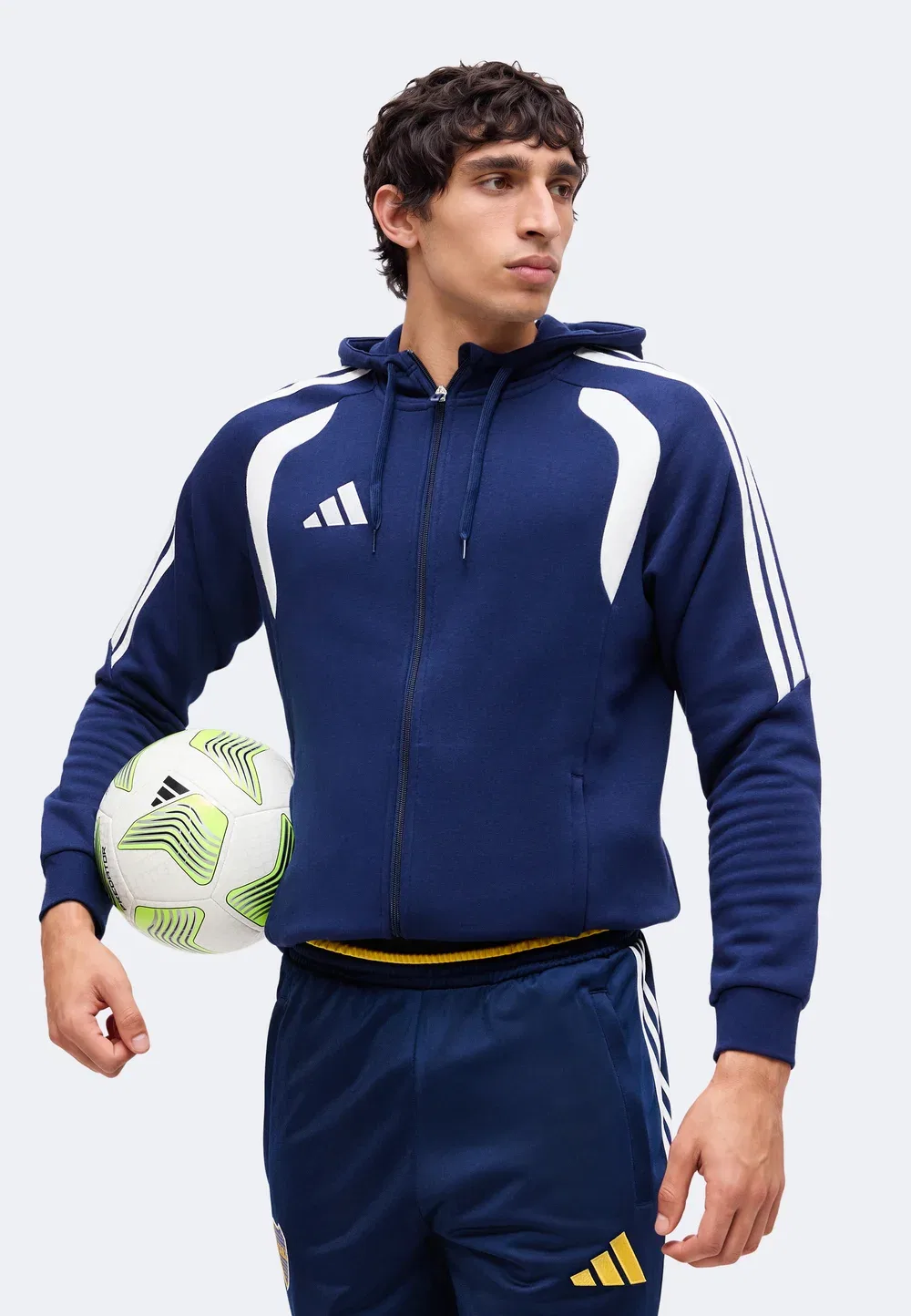 Юношеские спортивные штаны Boca - клубная одежда Adidas Originals, Night Indigo — фото 4