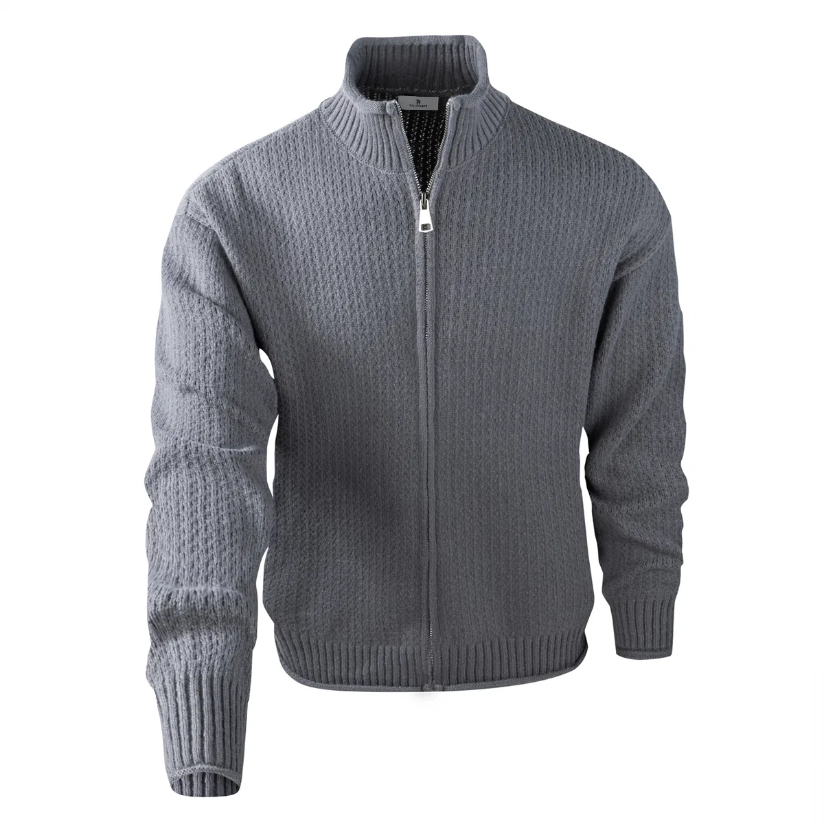 Детский свитер без гендера с полуводолазкой и кардиганом Half Turtleneck Moderate Cardigan, PAL ONGACO, White — фото 3