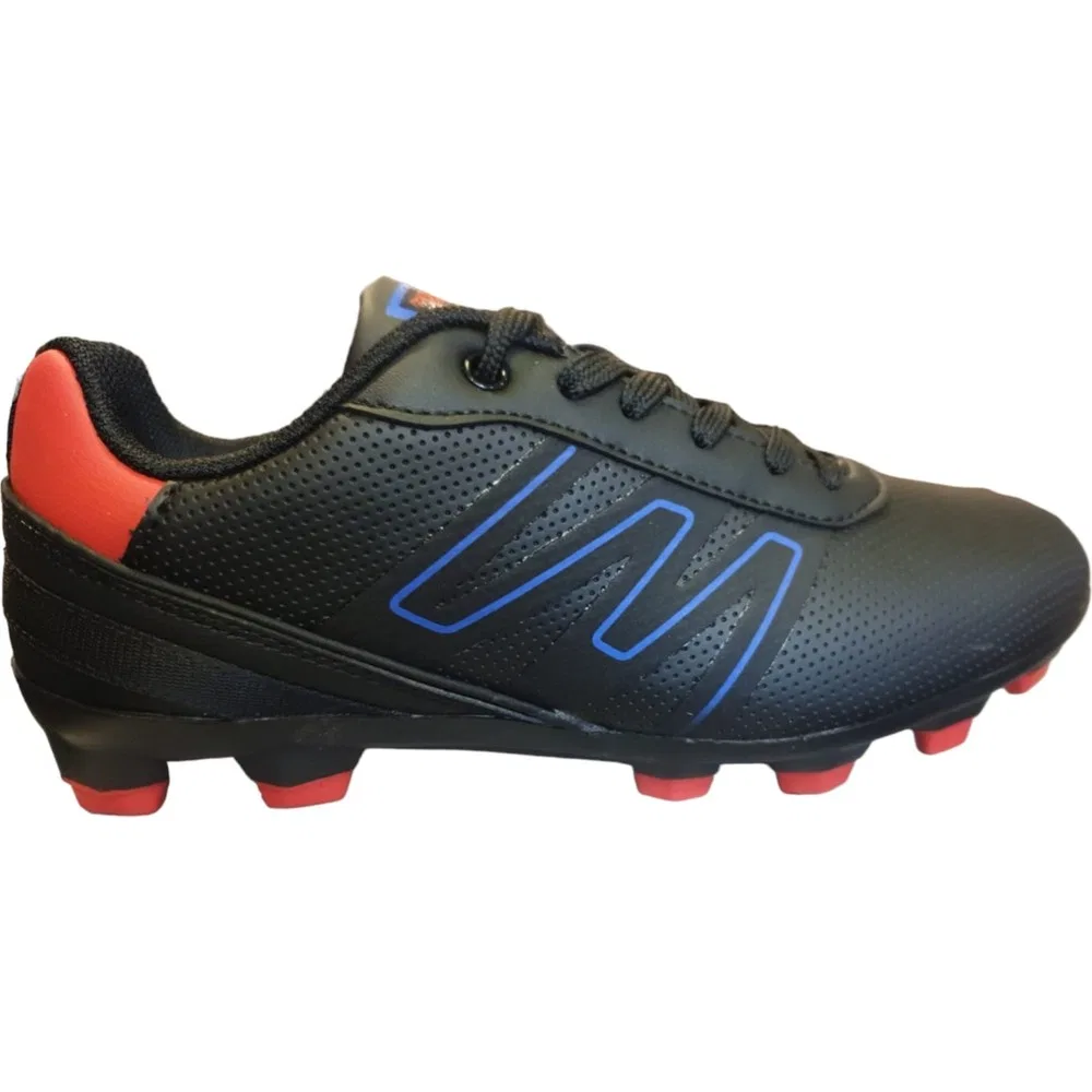 Детские футбольные бутсы для мальчиков с шнуровкой 32, Black Blue Red 28843 Jump