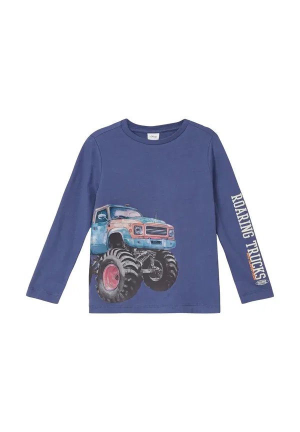 Футболка с принтом Long sleeved top S.Oliver, blau, синий — фото 4