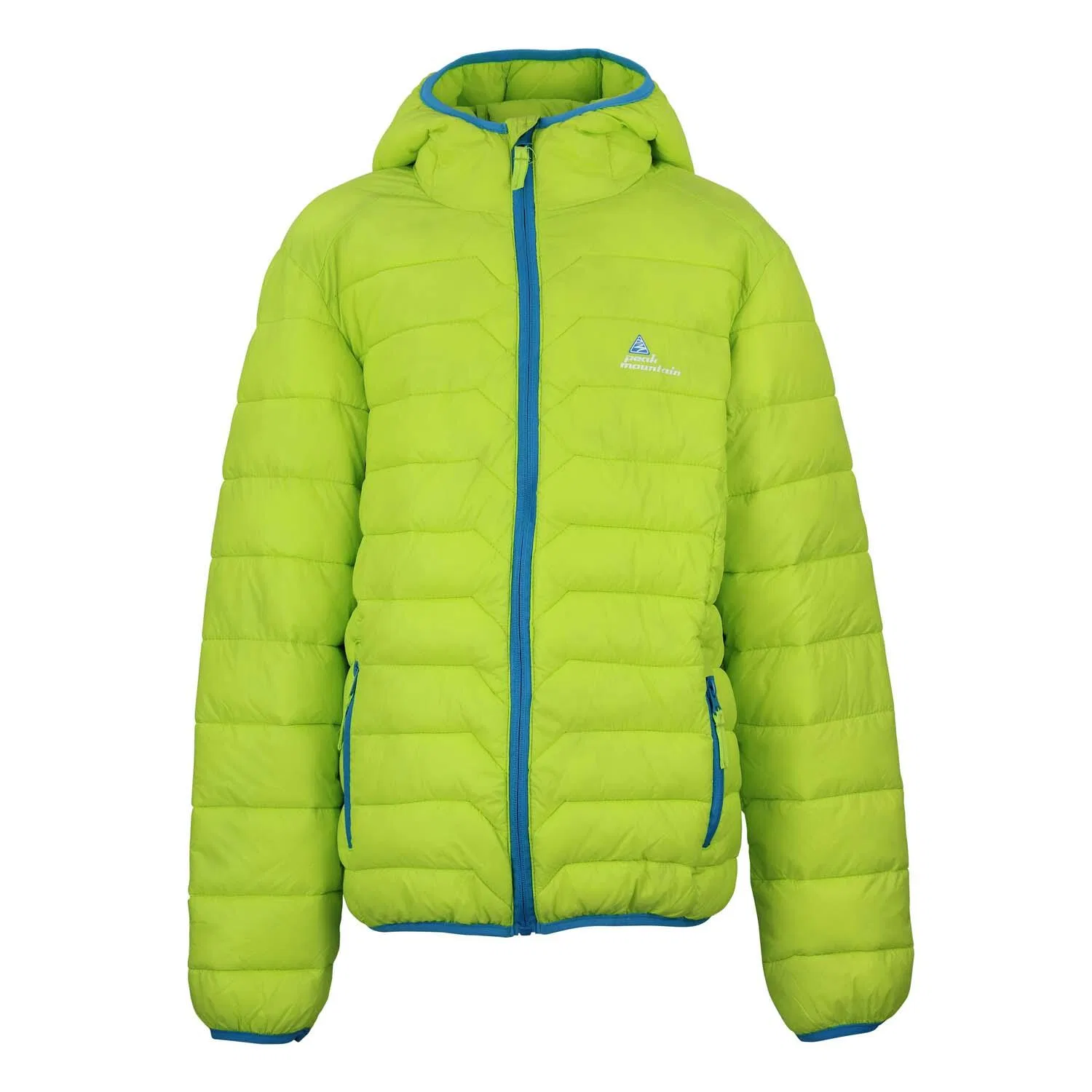 Детская куртка с капюшоном Ecaliseo Peak Mountain, Grun Fluoreszierendes Grun Limettengelb