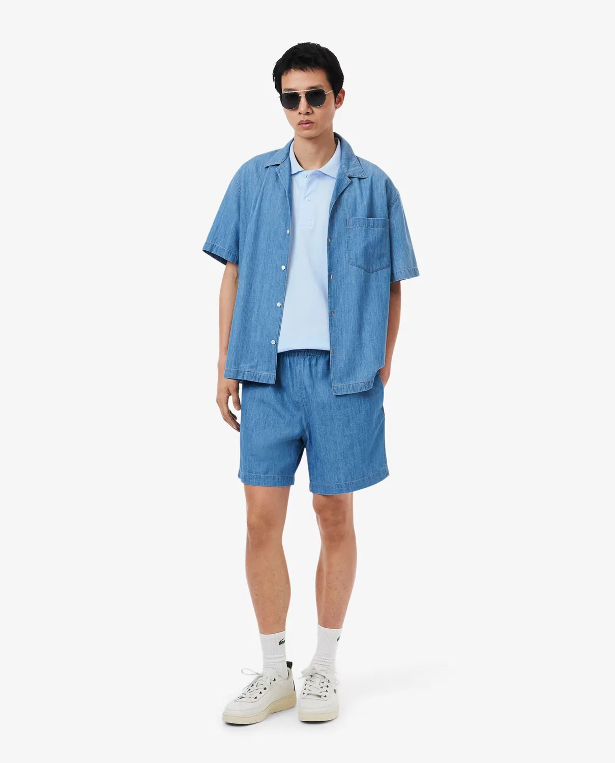 Рубашка с коротким рукавом, Polo Original Corte Clásico, Lacoste, голубой — фото 4