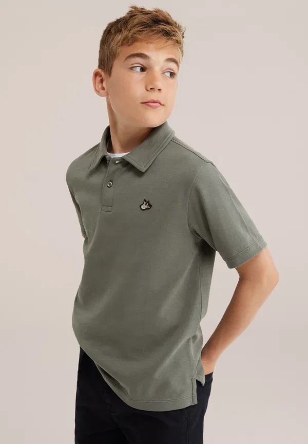 Футболка поло хлопок Pique We Fashion, Green, зеленый