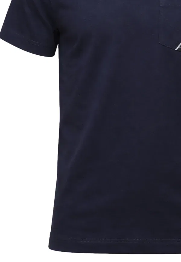 Футболка хлопковая Basic t-shirt Roy Rogers, dark blue, темно-синий — фото 4