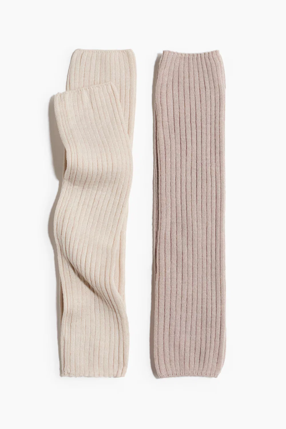 Комплект из 2 гетр в рубчик H&M, Cremefarben/Beige