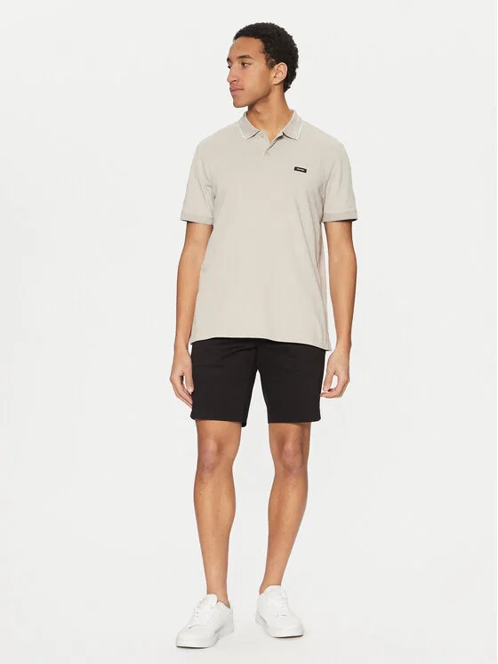 Поло regular fit Calvin Klein, бежевый — фото 2