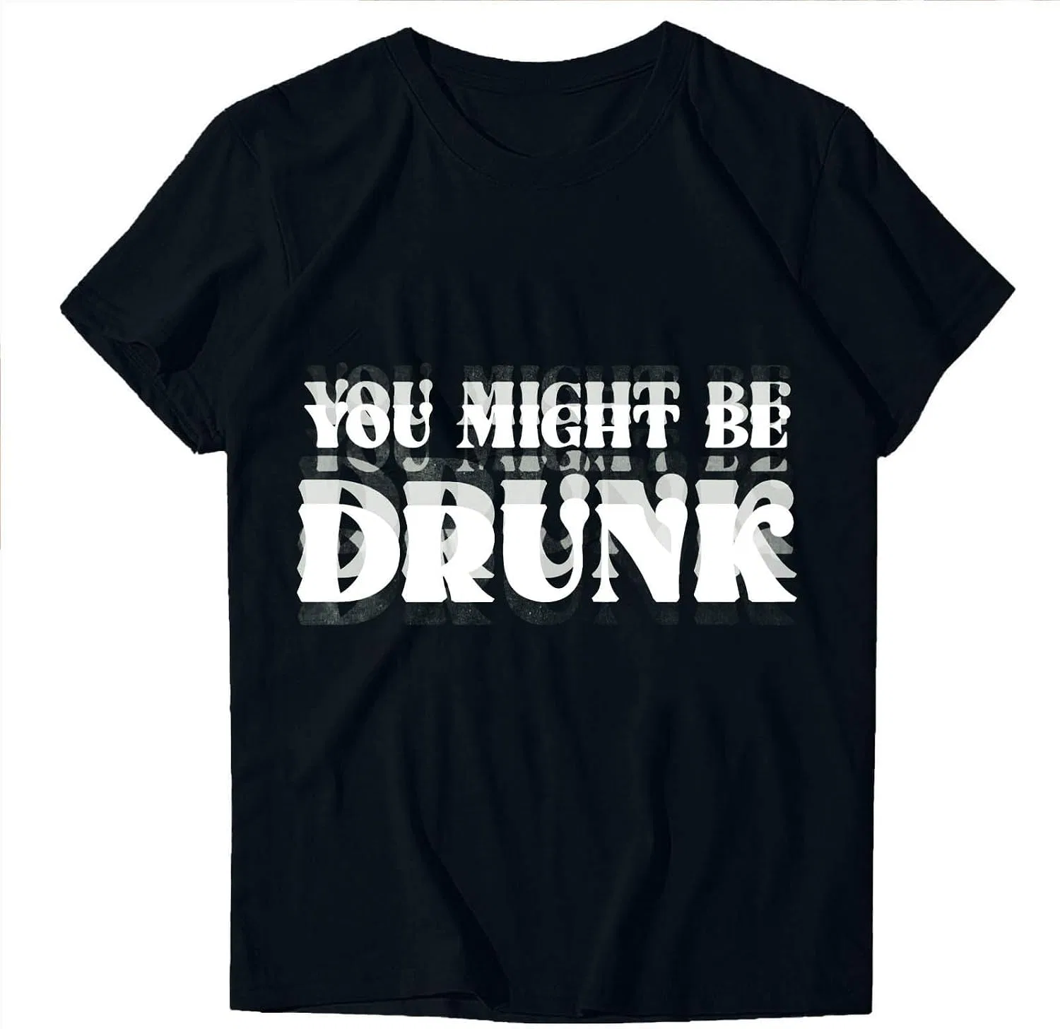 Женская футболка с графическим принтом Crew Neck, Black — фото 4