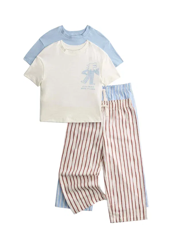 Комплект пижам из 2 штук, хлопок, pyjama set, Marks & Spencer Mix, синий