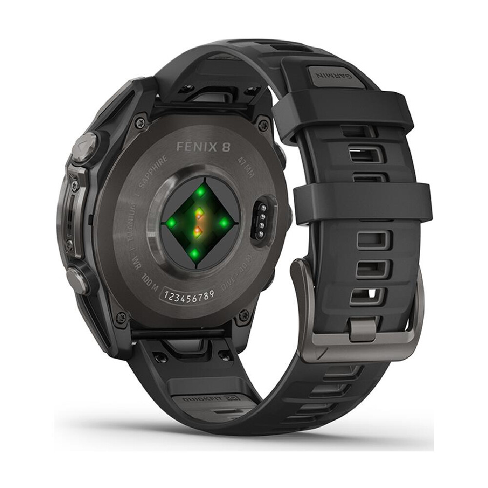 Умные часы Garmin Fenix 8, Sapphire, 47 мм, AMOLED 1.4", Wi-Fi, темно-серый — фото 4