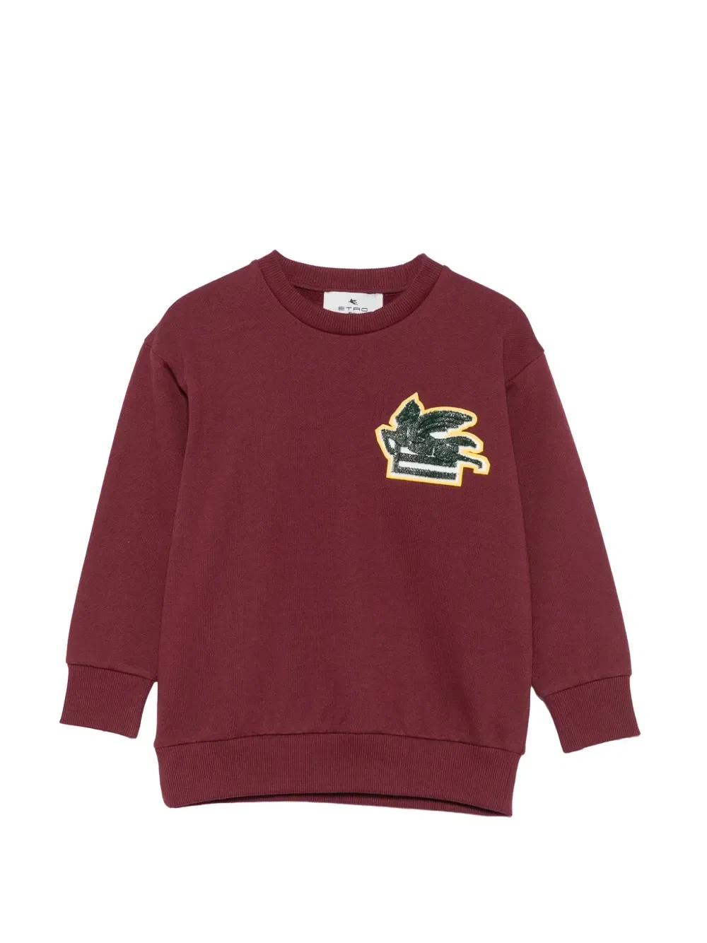 Свитшот с нашивкой Pegaso Etro Kids, красный