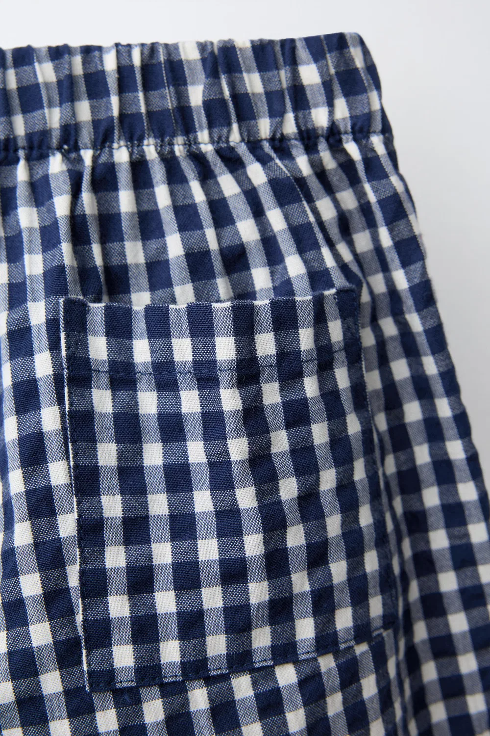 Свободные брюки в клетку ZARA, Navy blue — фото 4