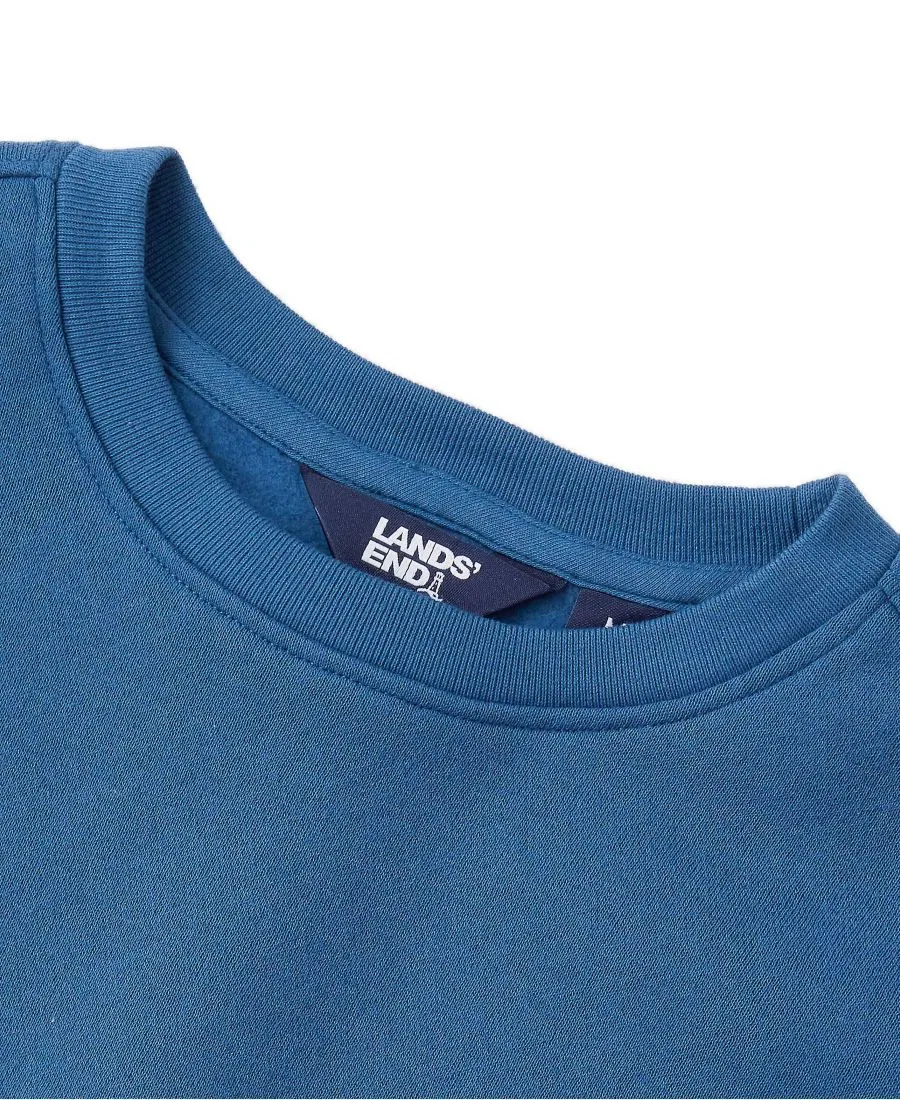 Детский свитшот свободного кроя с длинным рукавом Lands' End, Dark Blue — фото 2