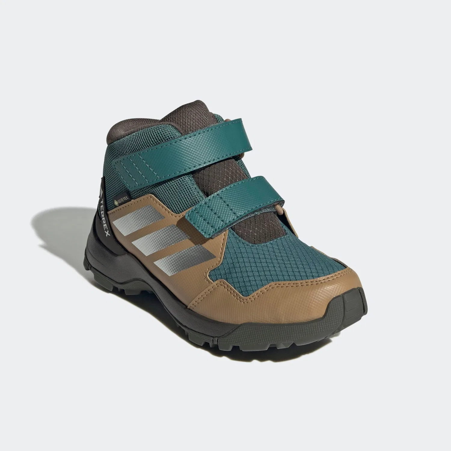 Детские полуботинки для хайкинга с GORE-TEX Adidas TERREX, Preloved Teal/Matte Silver/Cardboard