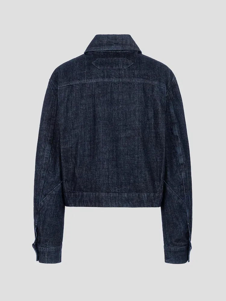 Джинсовая куртка из хлопка JACQUEMUS, Dark Navy — фото 2