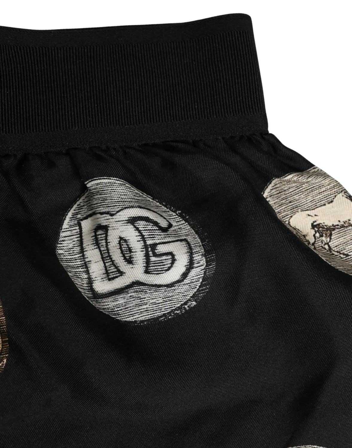 Мужские шорты-боксеры с эластичным поясом Ancient Coin Print Dolce & Gabbana, Black — фото 3