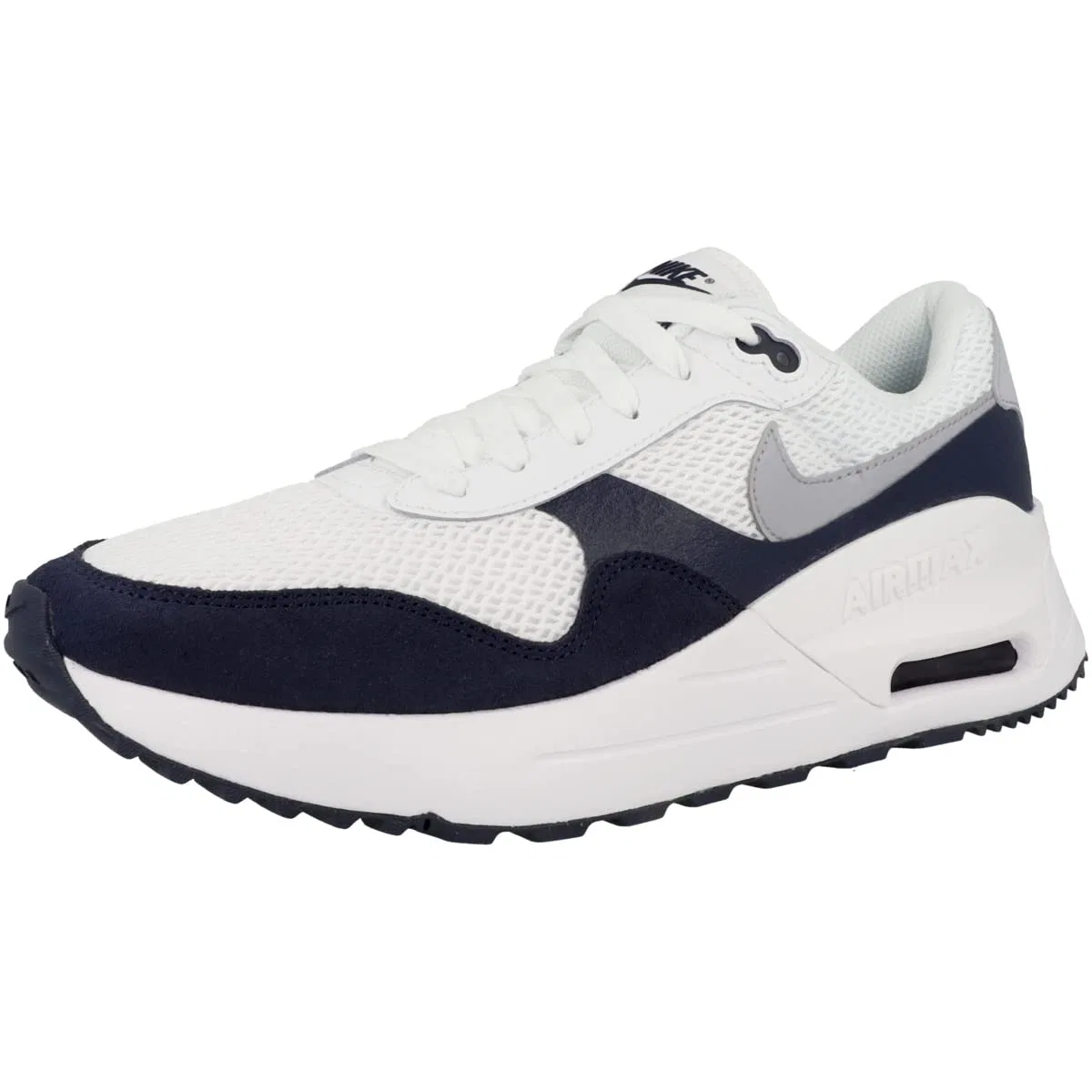 Детские кроссовки для мальчиков с закрытым носком Air Max Systm NIKE, Obsidian White Grey Wolf — фото 4