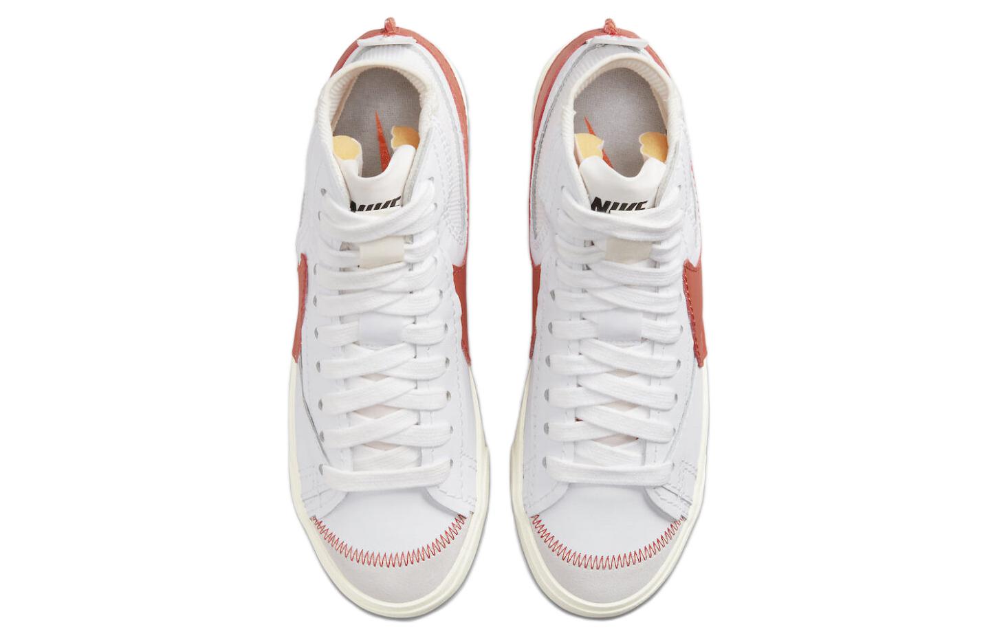 Кроссовки Nike Blazer Mid 77 Jumbo, белый/оранжевый — фото 4