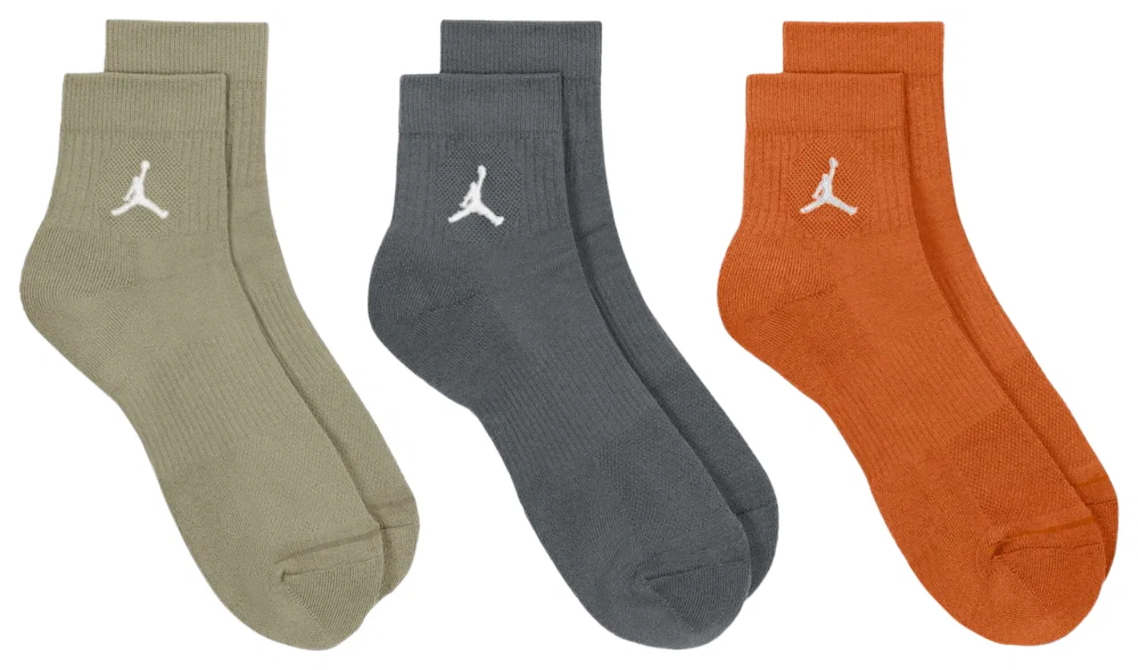Носки мужские Every Day Cushioned Ankle 3 Pack Jordan, цвет Starfish/Tan — фото 3