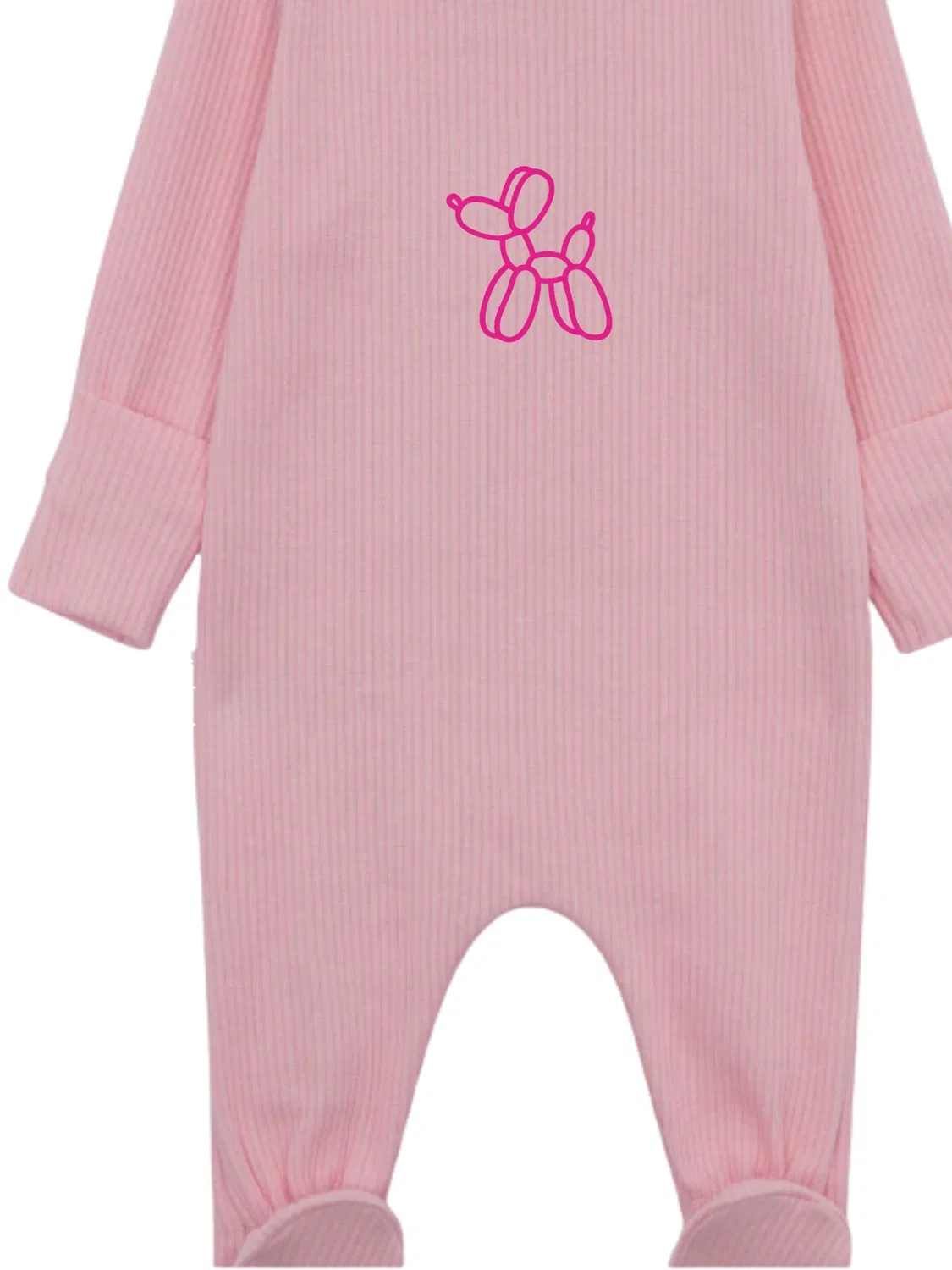 Слип сорочка, рифленая, Personalised Ribbed Ruff Cubs Kidswear, розовый — фото 4
