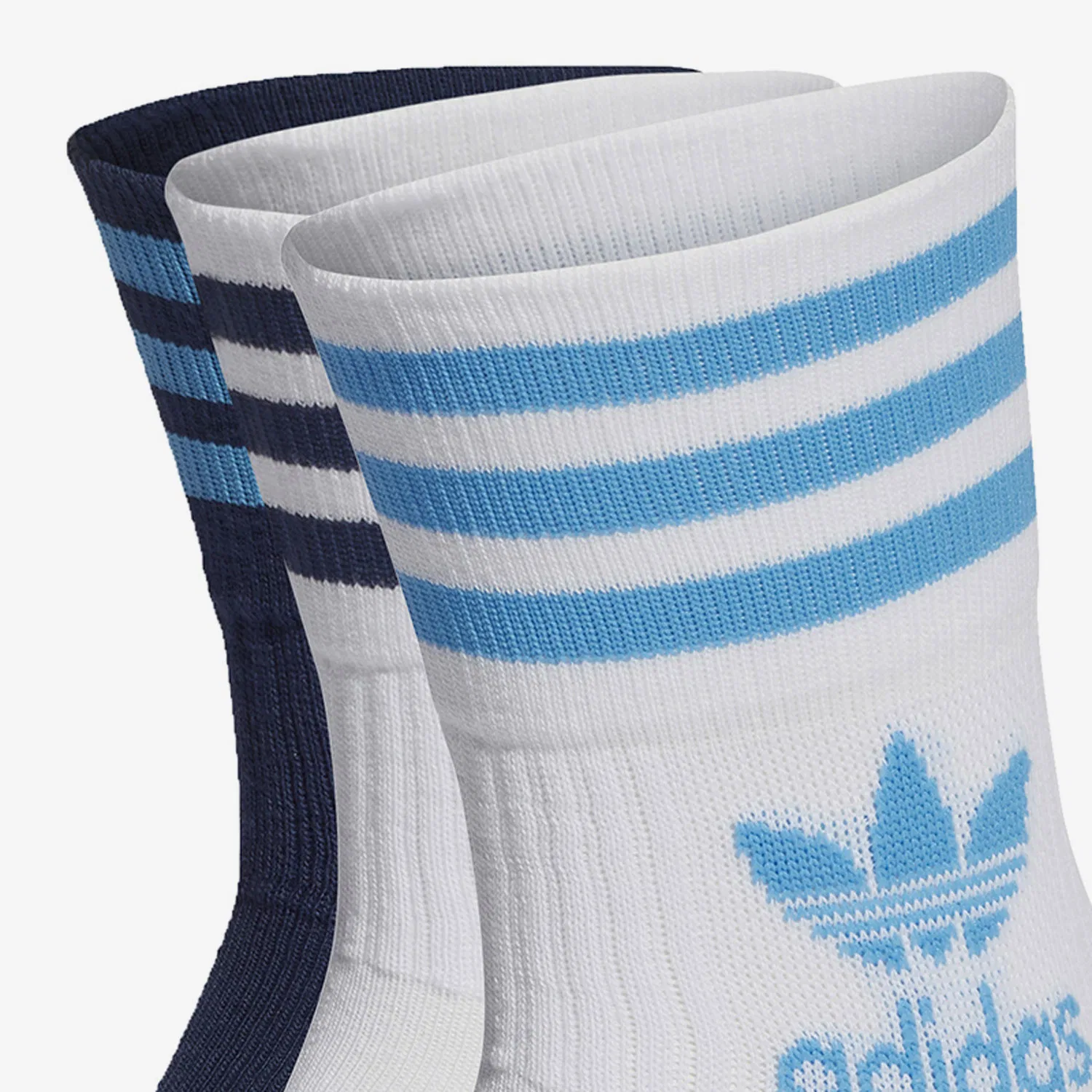 Носки с длинным голенищем Adidas Originals, 3 пары, Белый/Синий — фото 4