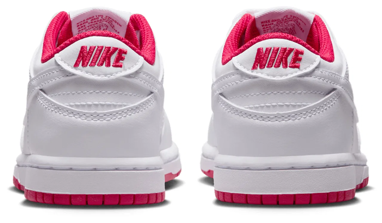 Детские кроссовки для мальчиков Nike Dunk Low, White/Red — фото 3