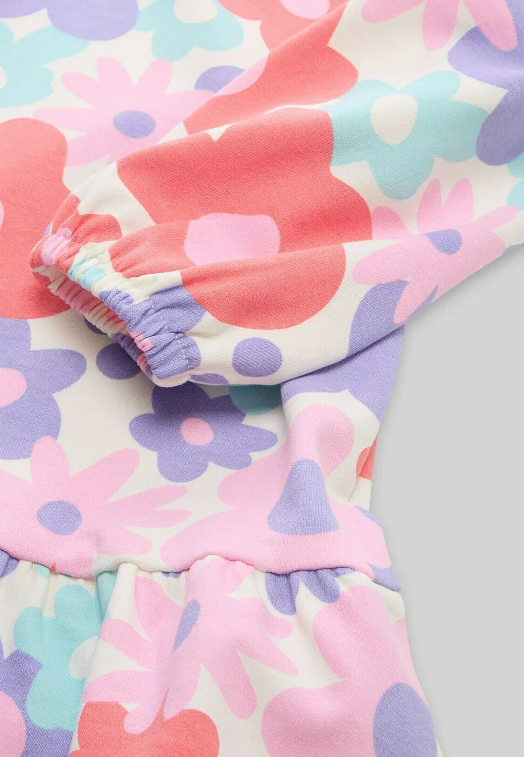 Kleider & Комбинезоны Sweat-Kleid mit volants - дневное платье Tom Tailor, Colorful Big Floral Design — фото 3