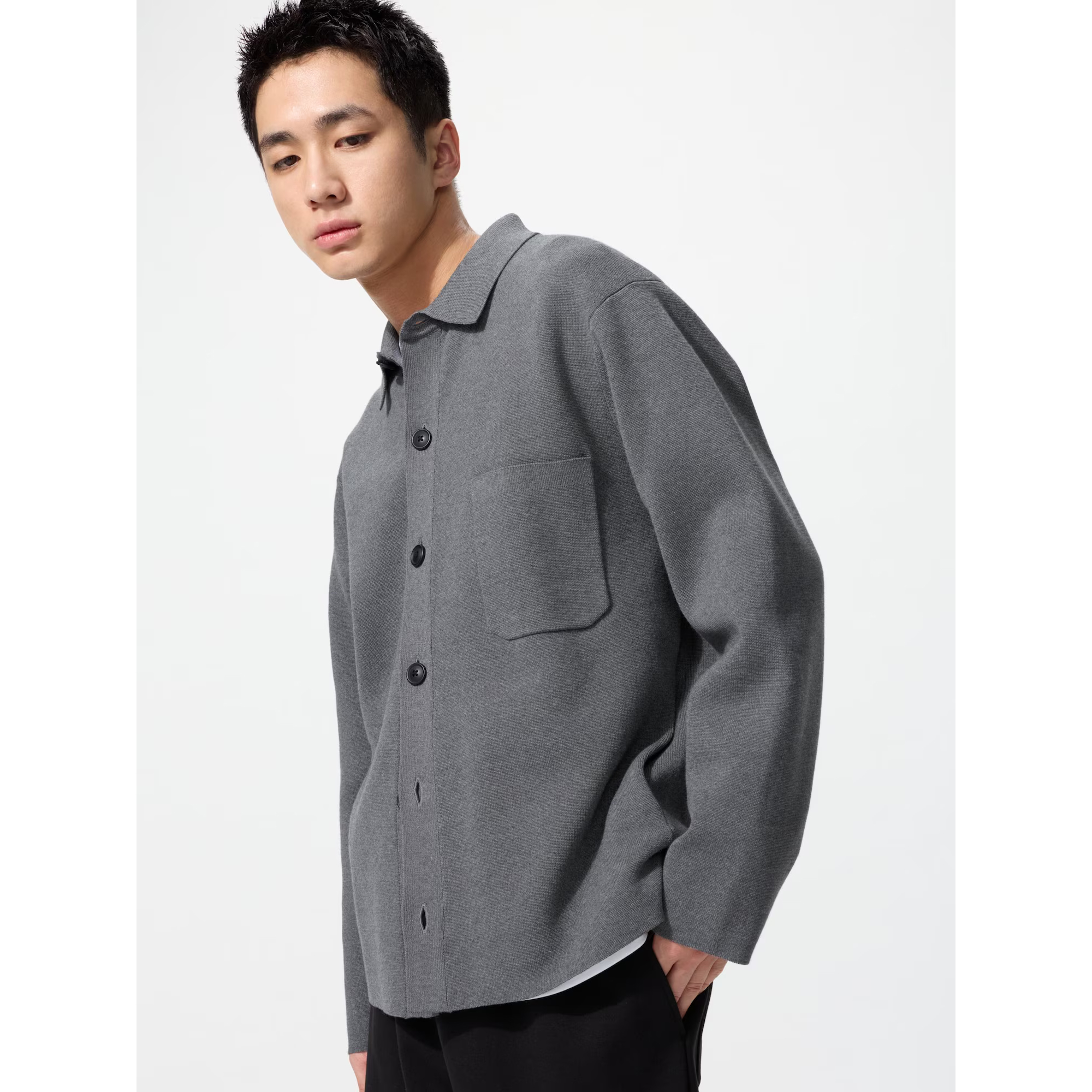 

Рубашка-кардиган Milano Uniqlo, 07 серый