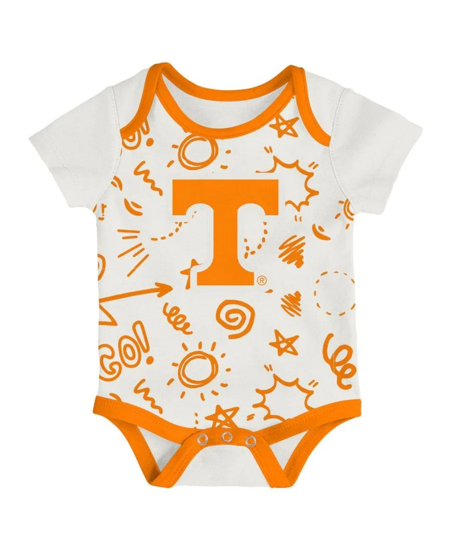 Комплект из трех боди для фанатов Tennessee Volunteers, с трехкнопочной застежкой Outerstuff, Orange, Gray — фото 3