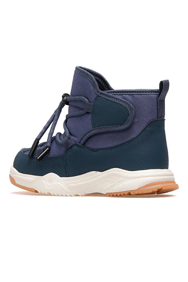 Детские ботинки для девочек с мехом Vicco, Navy Blue — фото 3