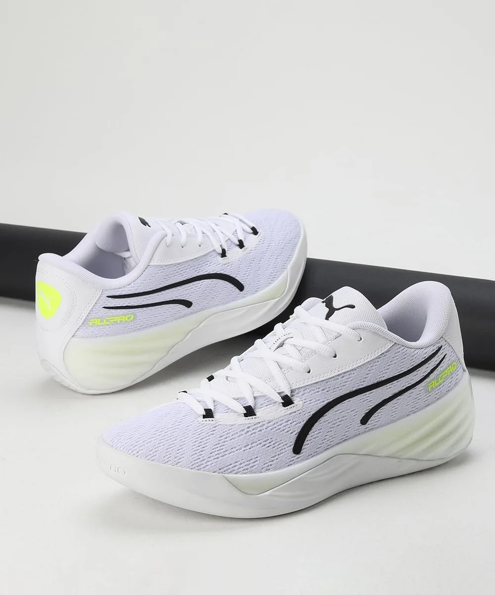 Кроссовки для легкой атлетики PUMA Unisex All-pro Nitro, белый/зеленый — фото 4