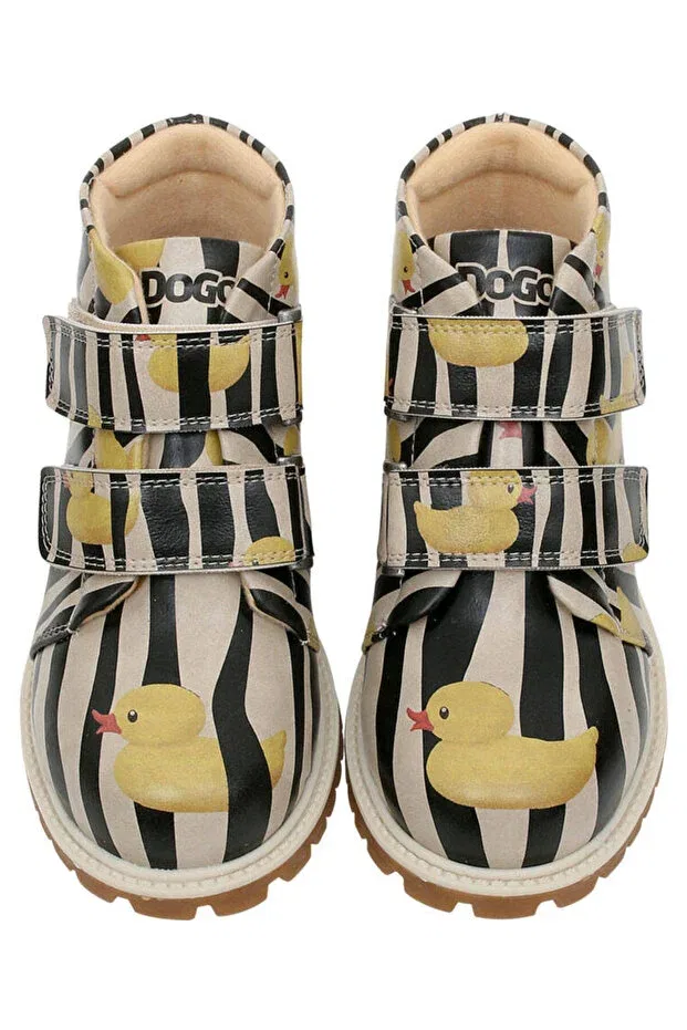 Детские ботинки для девочек полосатые Ducky Design Dogo, Multicolor — фото 2