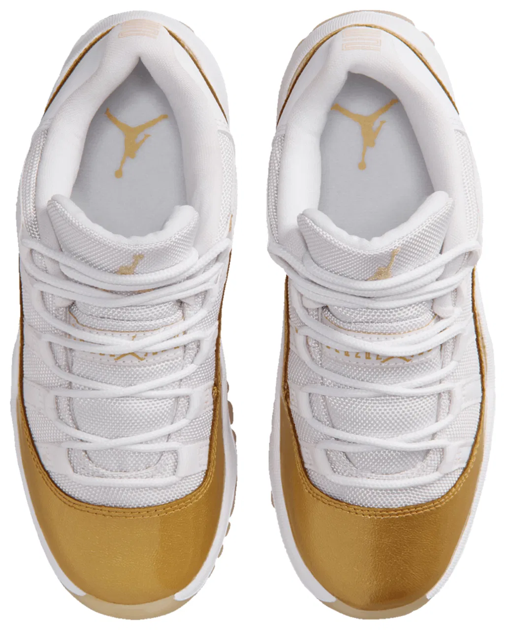 Детские кроссовки для девочек Retro 11 Low Jordan, белый/золотистый — фото 4