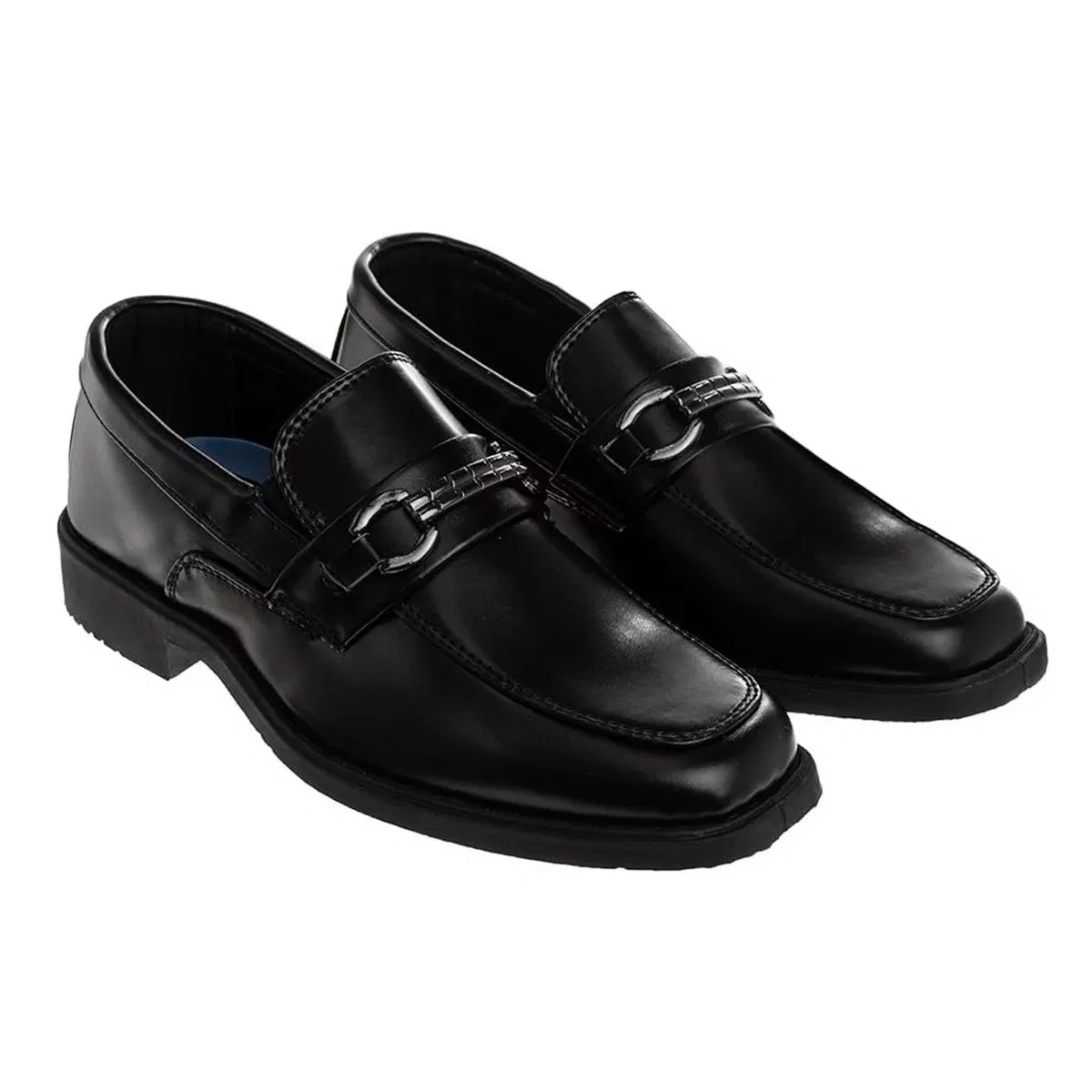 Детские классические туфли без шнуровки с металлическим акцентом Josmo Shoes, Black — фото 2
