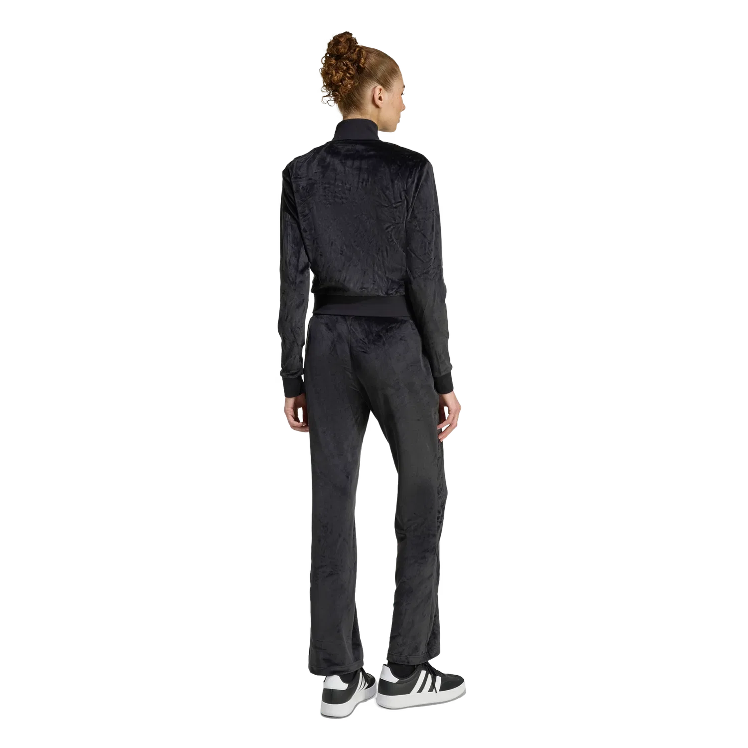 Женский тренировочный костюм велюровый Glam Adidas, черный — фото 3