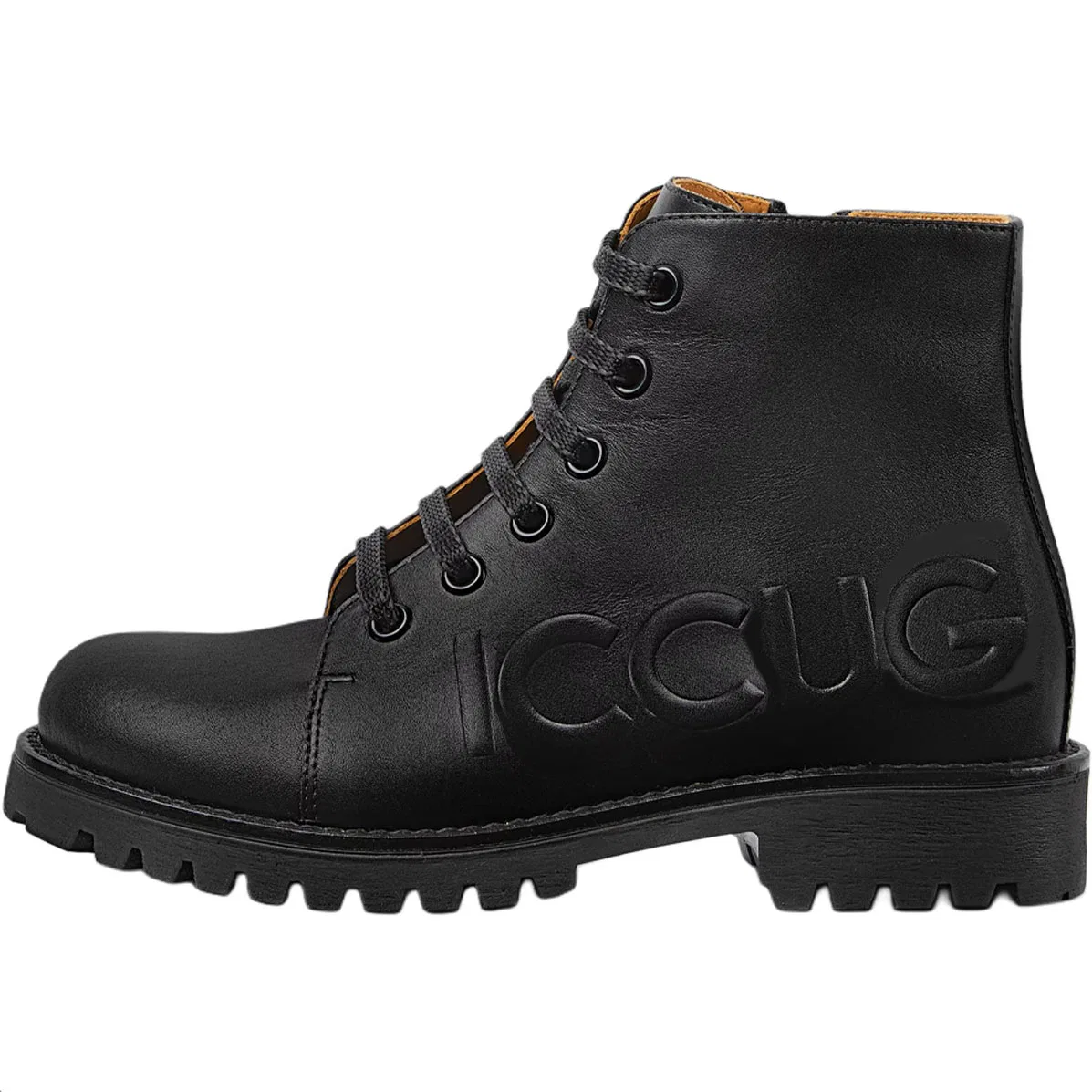 Детские кожаные ботинки с принтом лошади, Horsebit Leather High top, GUCCI