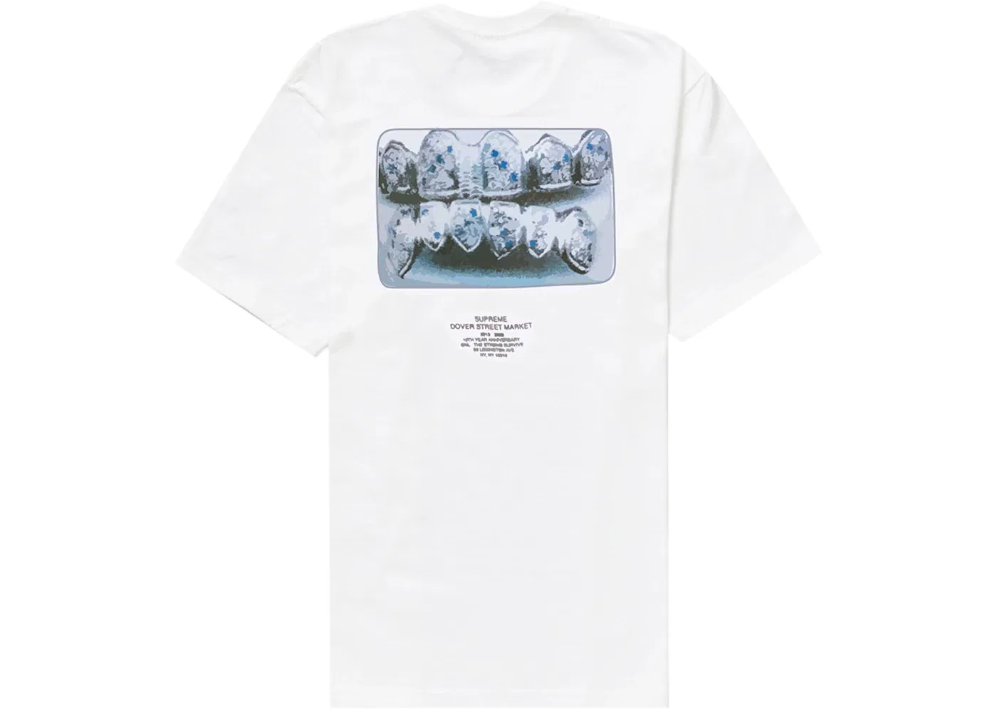 Мужская футболка с принтом Supreme Dover Street Market 10th Anniversary Tee, White