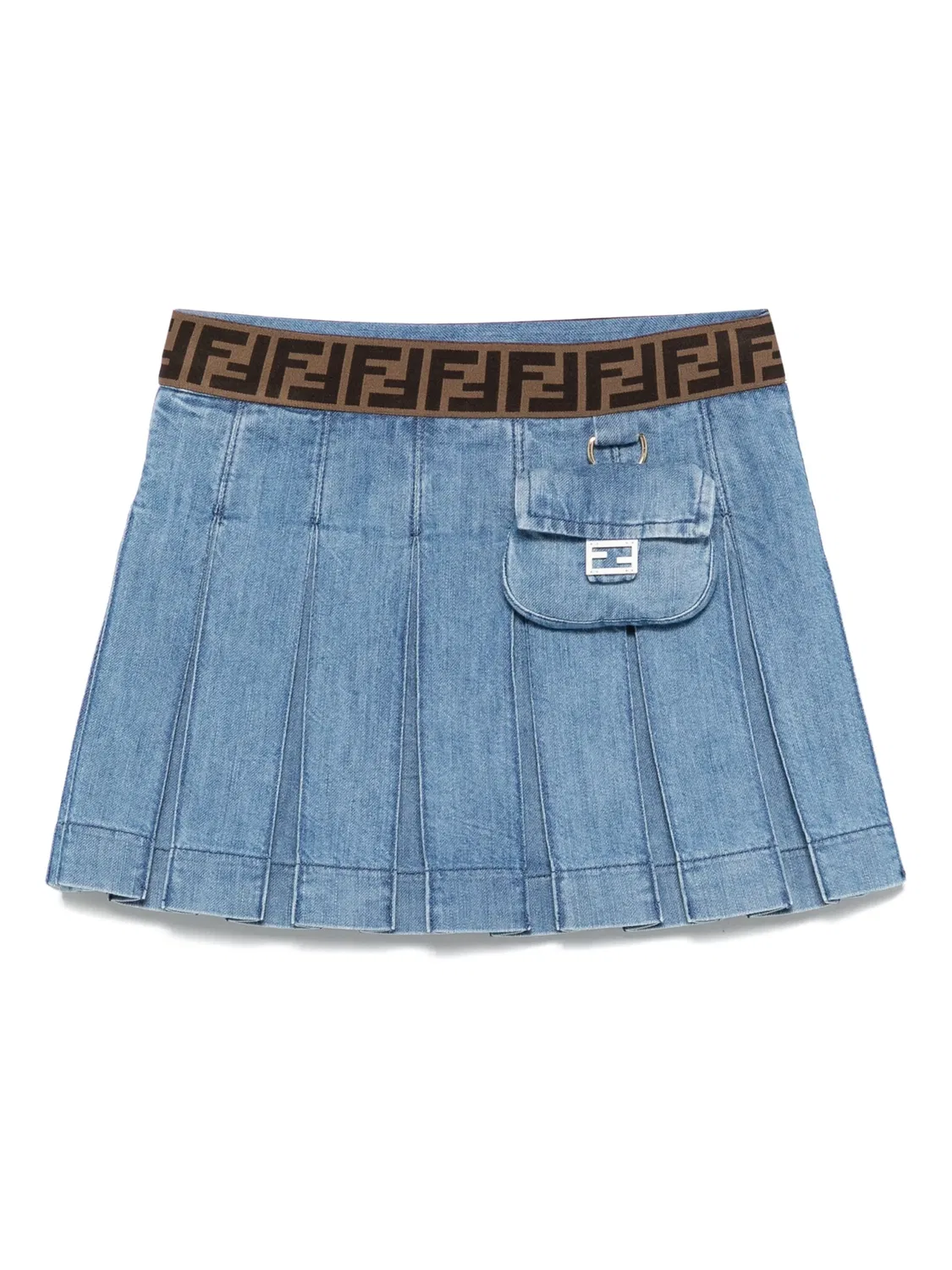 Джинсовая юбка с карманом FENDI, синий