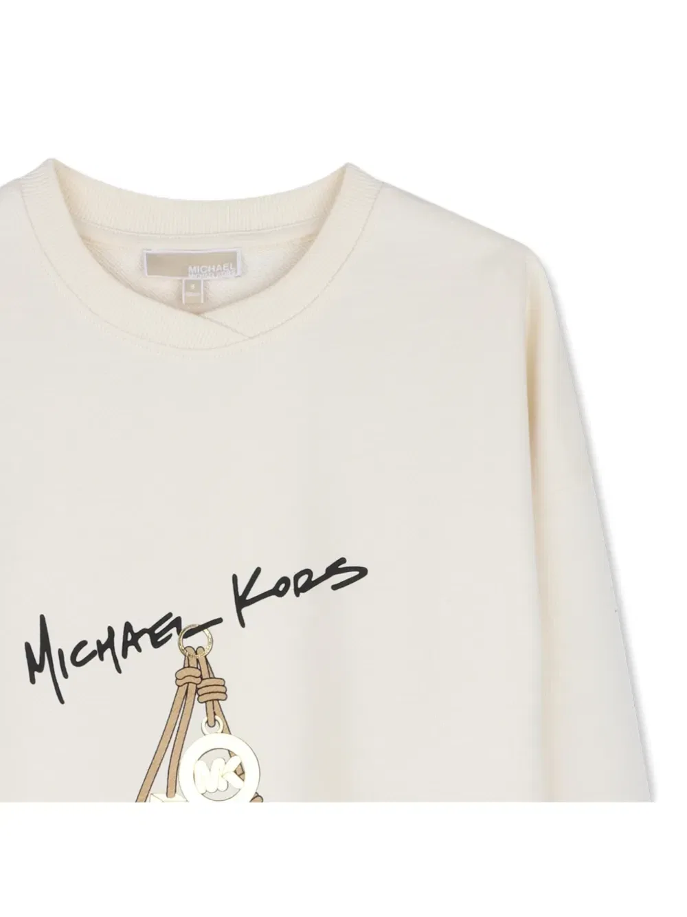 Толстовка с логотипом Michael Kors Kids, бежевый — фото 3