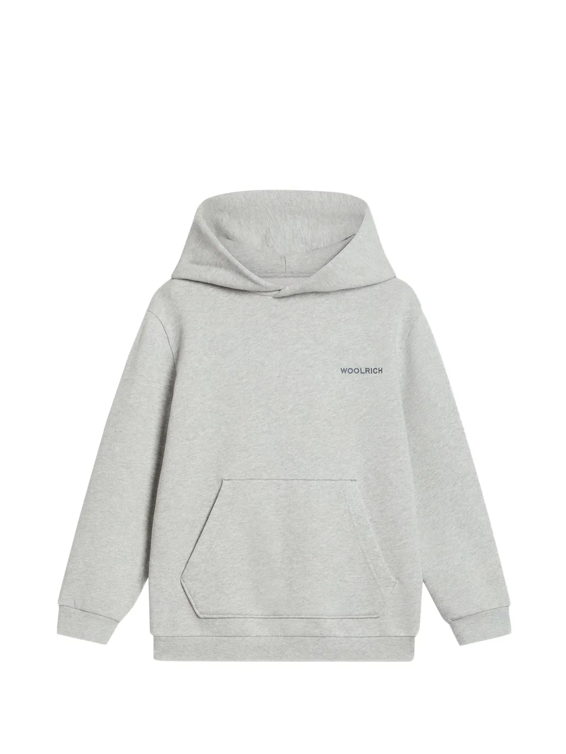 Худи с карманом-кенгуру серого цвета Woolrich, серый