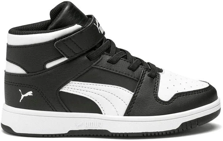 Детские кроссовки для мальчиков Rebound Layup PUMA, Black/White — фото 2