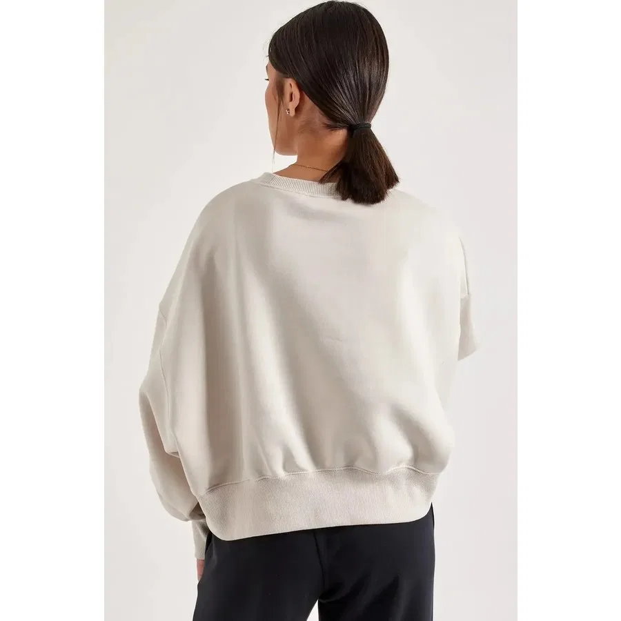 Женский свитшот оверсайз из флиса Sportswear Phoenix Fleece Nike, Бежевый — фото 3